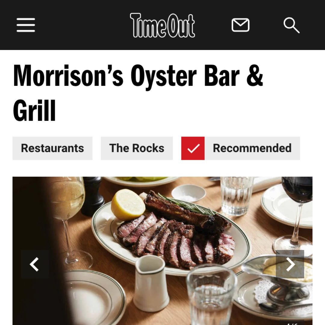time out Morrison's oyster bar and grill