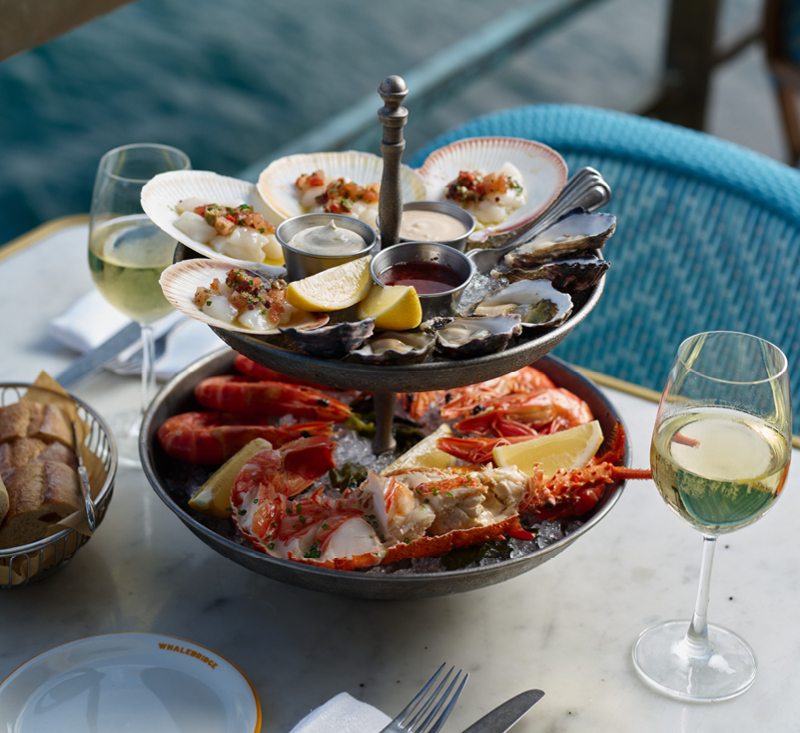 House speciality fruit de mer seafood platter with lobster